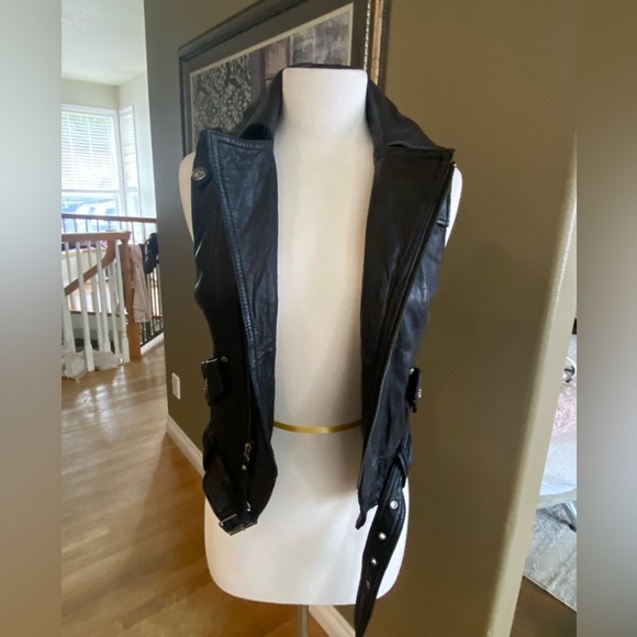 Leather Jacket in Black - Silk Lined, Affliction Size XS - Picture 7 of 15